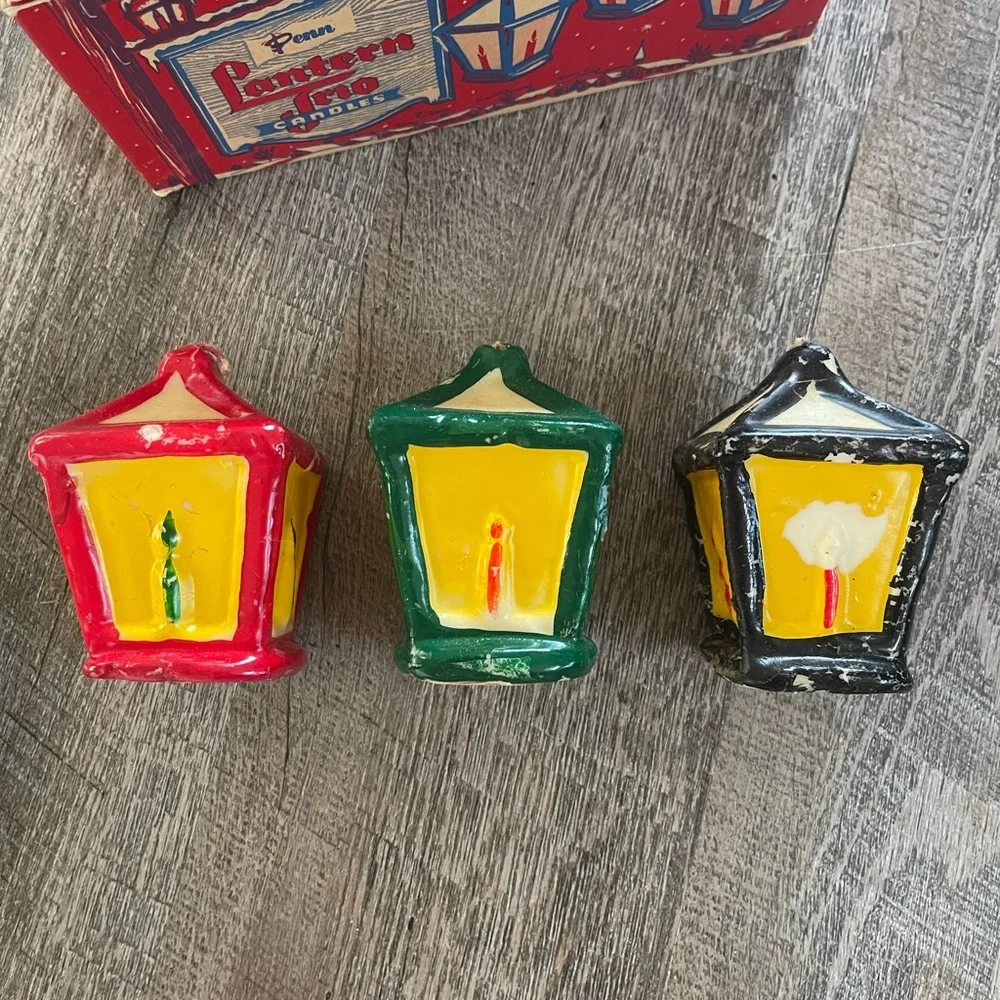 Vintage Penn Lantern candle set